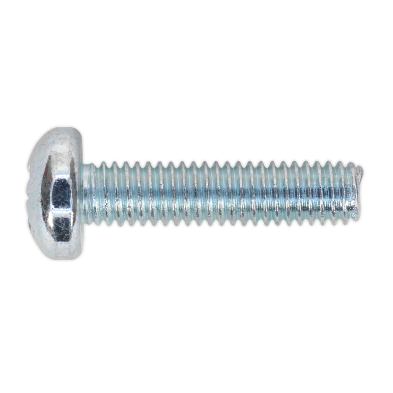 Sealey MSP625 M6 x 25mm Pan Head Pozi Machine Screw DIN 7985Z - Pack of 50