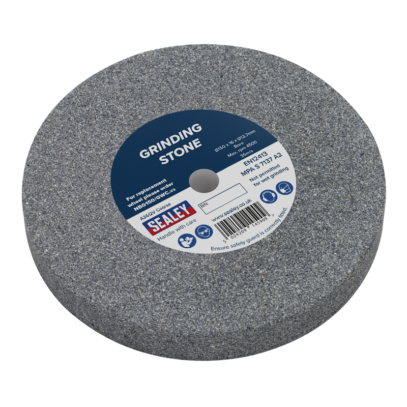 Sealey NBG150/GWC 150 x 16mm Grinding Stone 13mm Bore A36Q Coarse