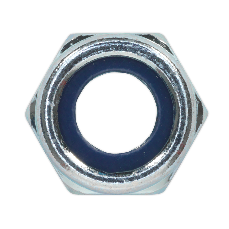 Sealey NLN10 Zinc Plated Nylon Locknut DIN 982 - M10 - Pack of 100