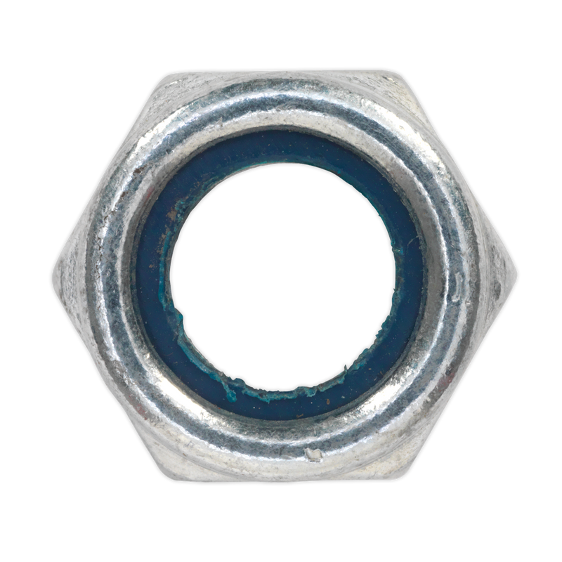Sealey NLN14 Zinc Plated Nylon Locknut DIN 982 - M14 - Pack of 25