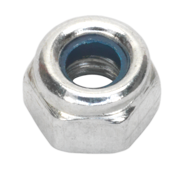 Sealey NLN4 Zinc Plated Nylon Locknut DIN 982 - M4 - Pack of 100
