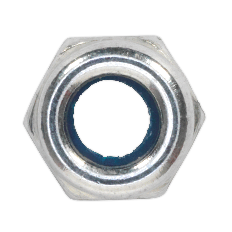 Sealey NLN4 Zinc Plated Nylon Locknut DIN 982 - M4 - Pack of 100