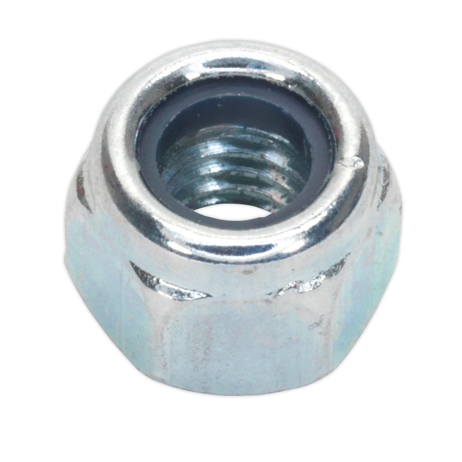Sealey NLN6 Zinc Plated Nylon Locknut DIN 982 - M6 - Pack of 100