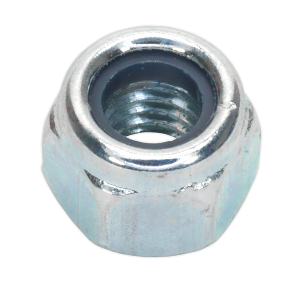 Sealey NLN6 Zinc Plated Nylon Locknut DIN 982 - M6 - Pack of 100
