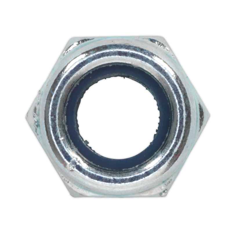 Sealey NLN6 Zinc Plated Nylon Locknut DIN 982 - M6 - Pack of 100