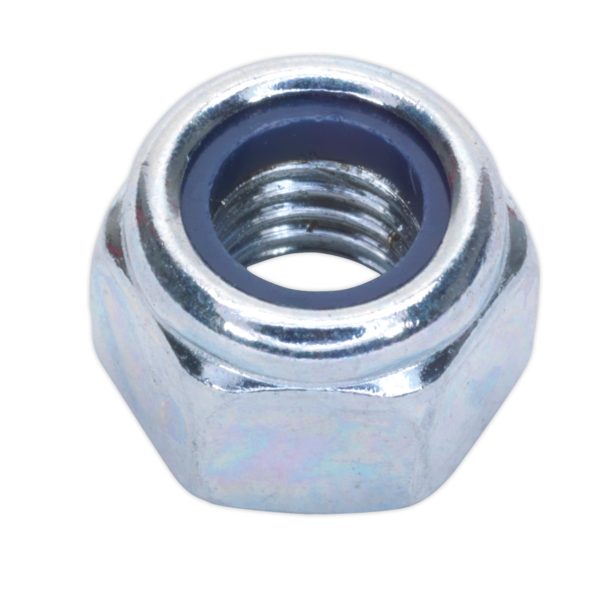 Sealey NLN8 Zinc Plated Nylon Locknut DIN 982 - M8- Pack of 100