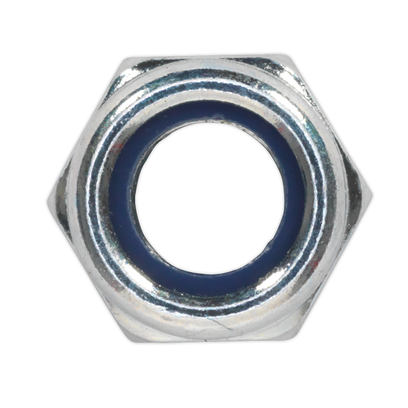 Sealey NLN8 Zinc Plated Nylon Locknut DIN 982 - M8- Pack of 100