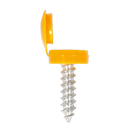 Sealey NPY50 Yellow Numberplate Screw with Flip Cap 4.2 x 19mm - Pack of 50
