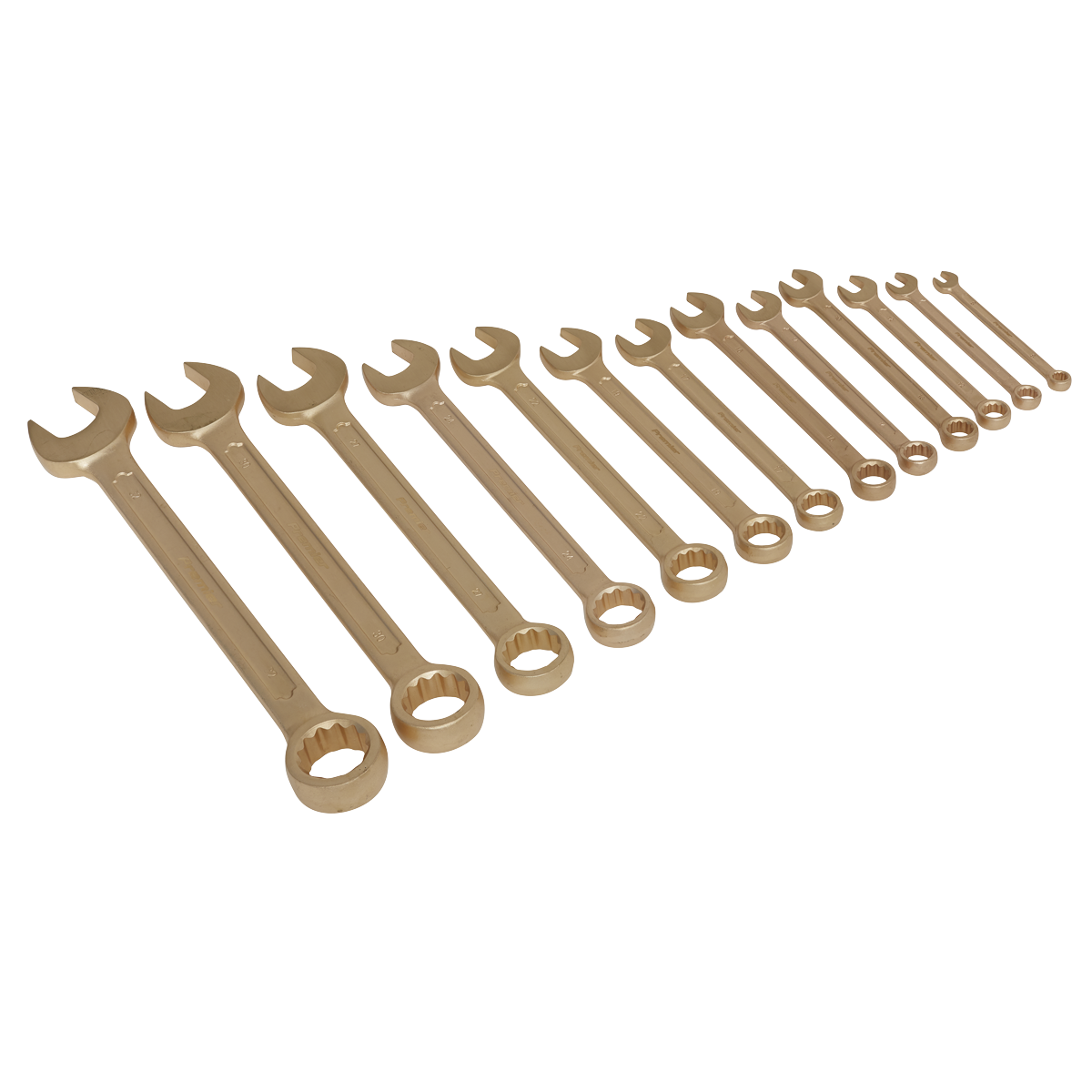 Sealey NS001 13pc Combination Spanner Set - Non-Sparking