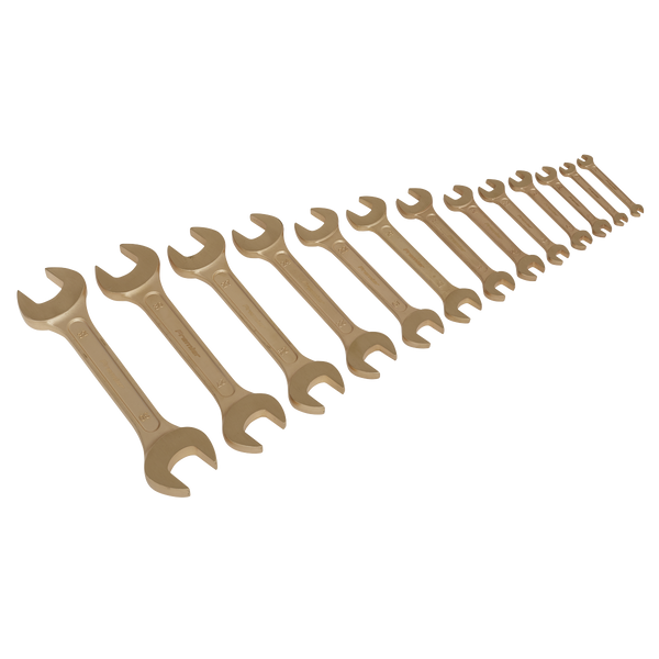 Sealey NS015 13pc Double Open-End Spanner Set - Non-Sparking