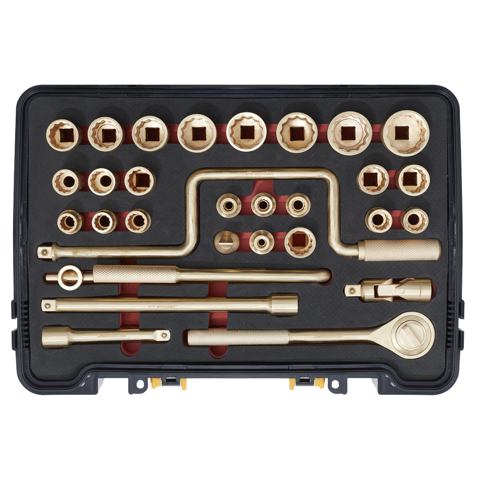 Sealey NS039 31pc 1/2"Sq Drive Socket Set - Non-Sparking