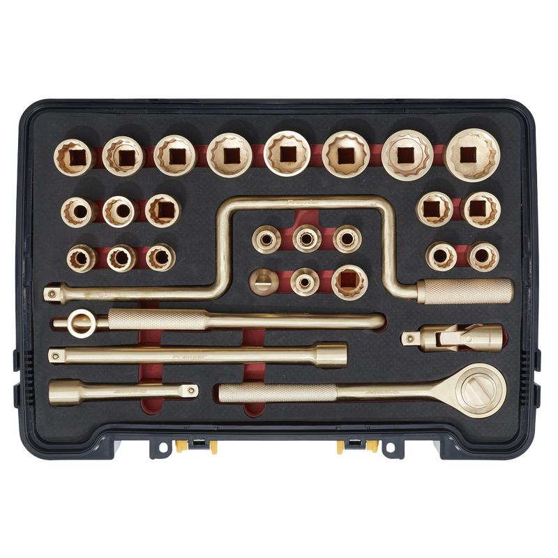 Sealey NS039 31pc 1/2"Sq Drive Socket Set - Non-Sparking