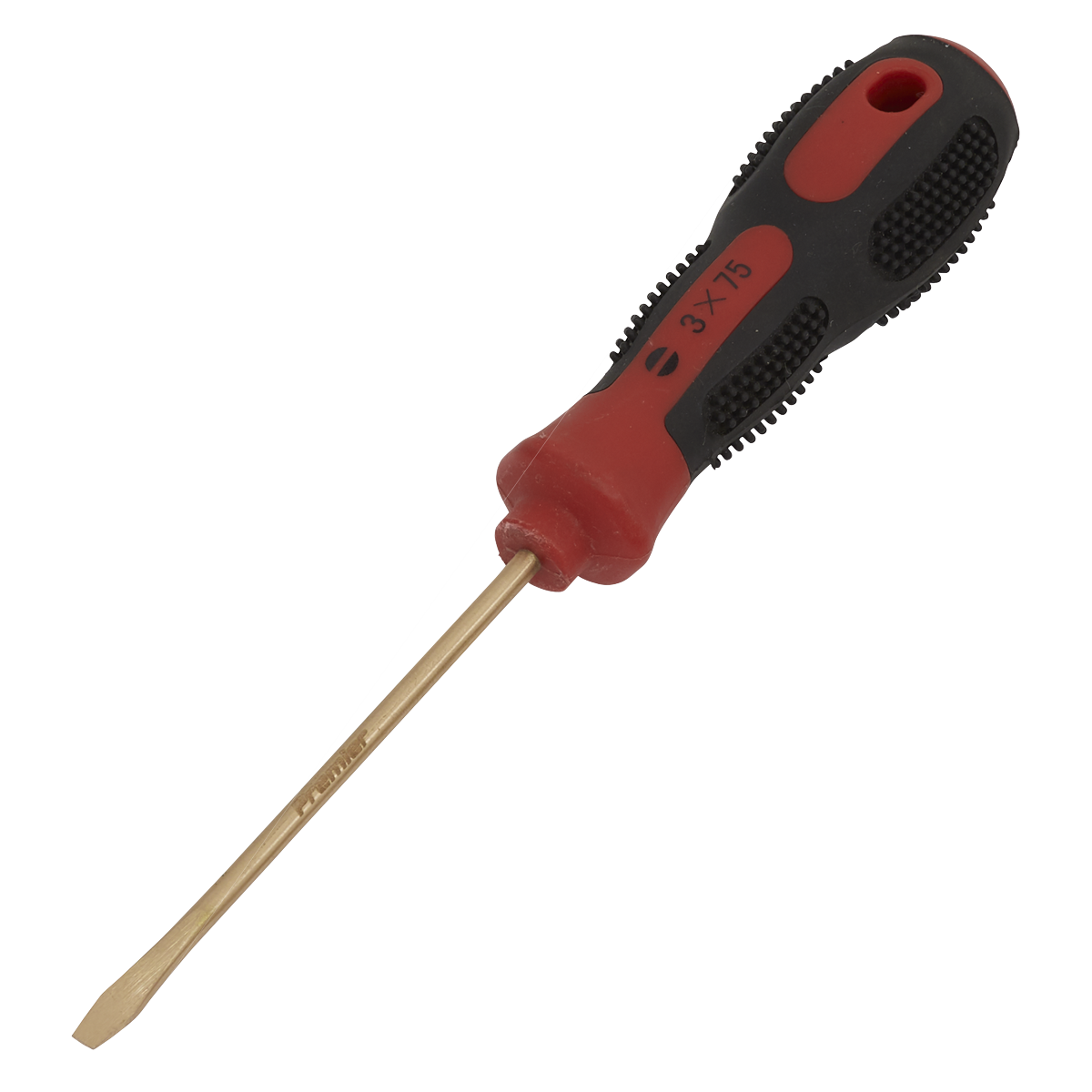 Sealey NS092 3 x 75mm Slotted Screwdriver - Non-Sparking
