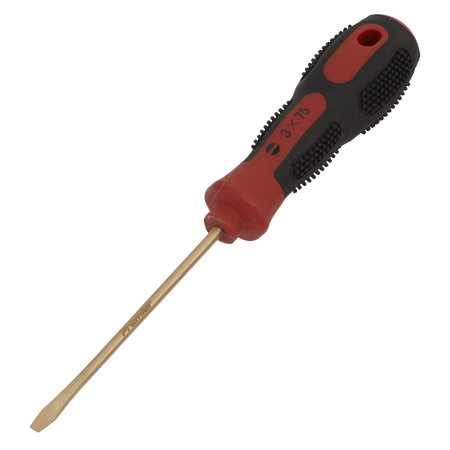 Sealey NS092 3 x 75mm Slotted Screwdriver - Non-Sparking