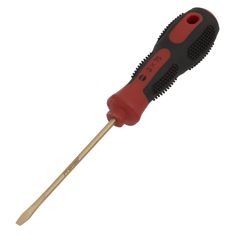 Sealey NS092 3 x 75mm Slotted Screwdriver - Non-Sparking