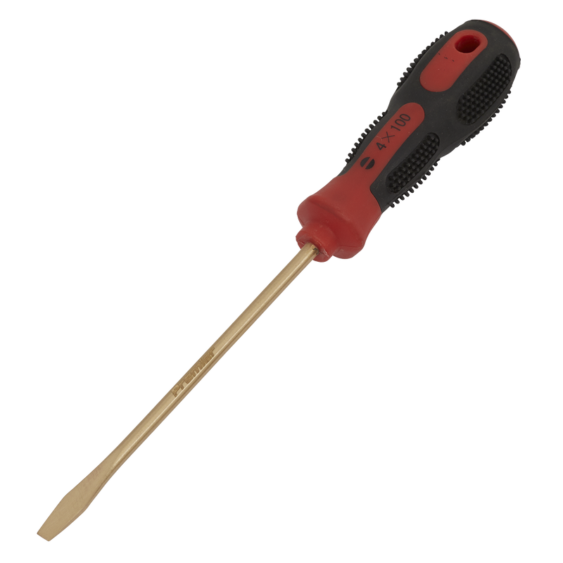 Sealey NS093 4 x 100mm Slotted Screwdriver - Non-Sparking