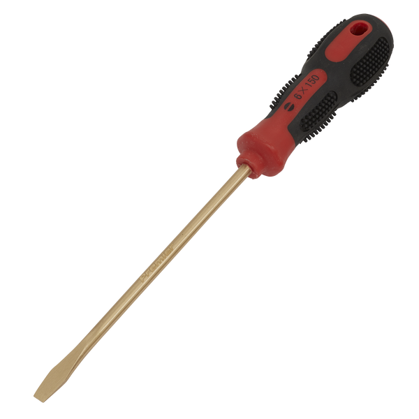 Sealey NS094 6 x 150mm Slotted Screwdriver - Non-Sparking