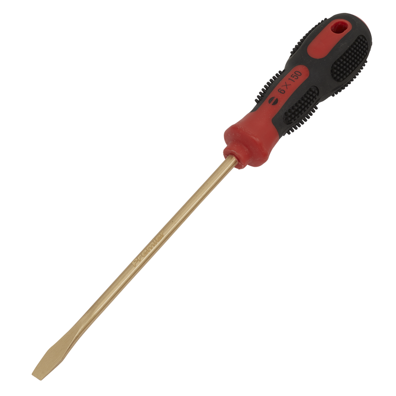 Sealey NS094 6 x 150mm Slotted Screwdriver - Non-Sparking