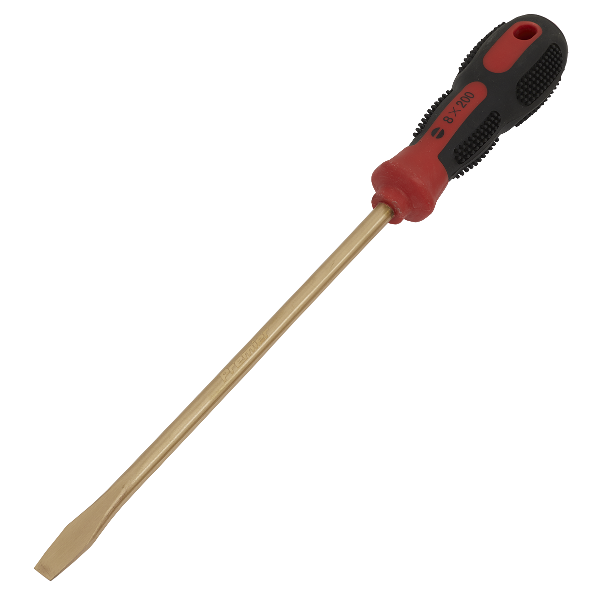 Sealey NS095 8 x 200mm Slotted Screwdriver - Non-Sparking
