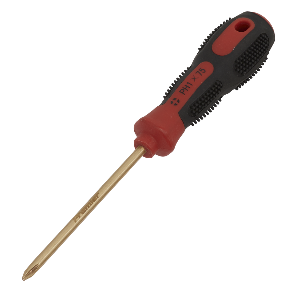 Sealey NS096 #1 x 75mm Phillips Screwdriver - Non-Sparking