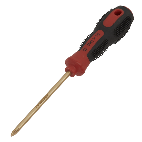 Sealey NS096 #1 x 75mm Phillips Screwdriver - Non-Sparking