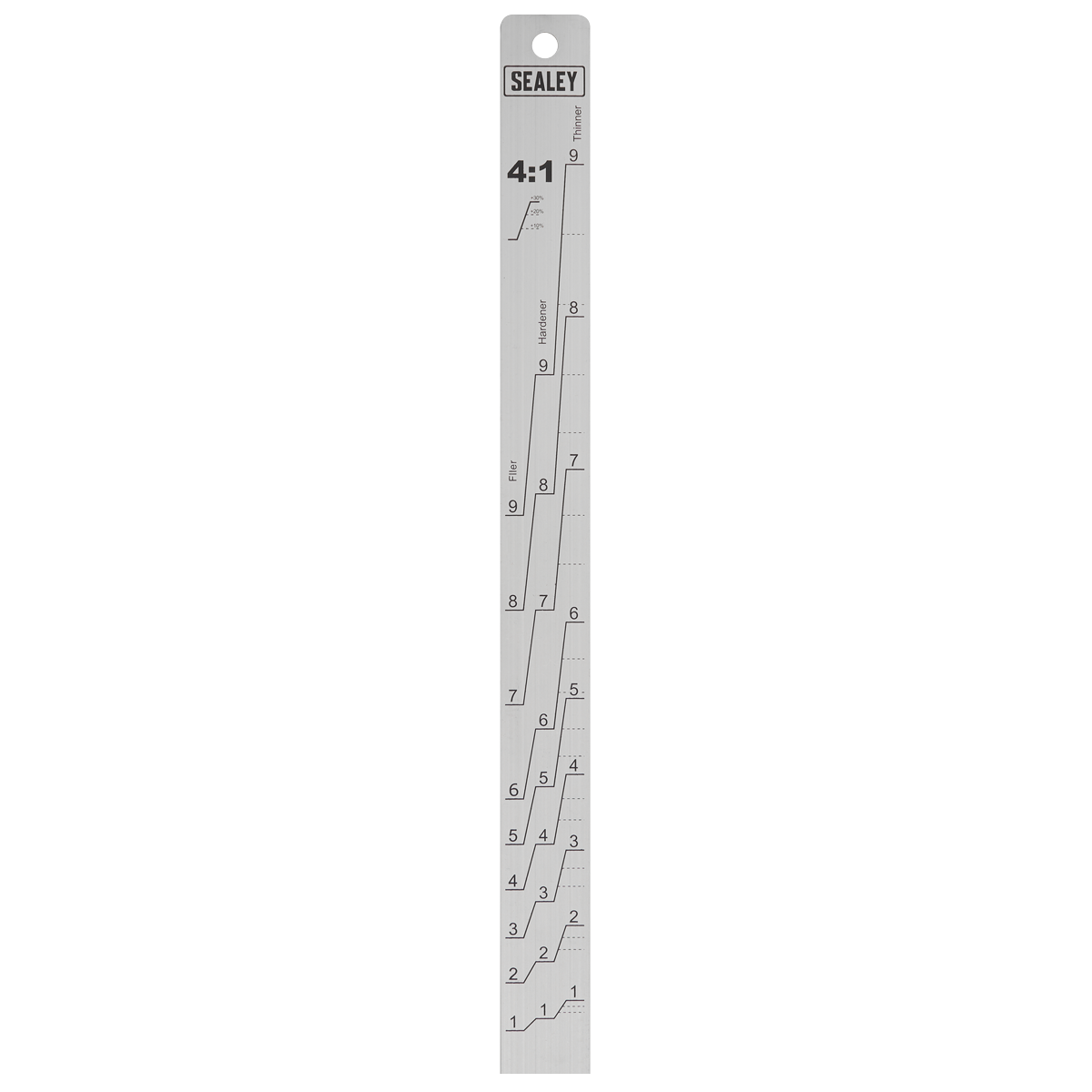 Sealey PA04 Aluminium Paint Measuring Stick 2:1/4:1