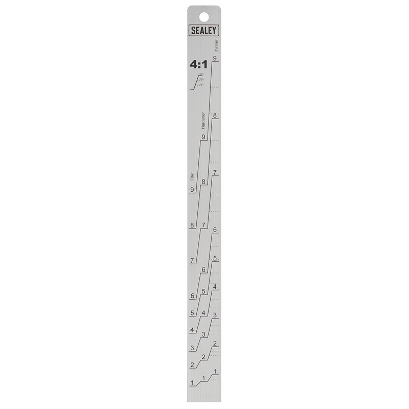 Sealey PA04 Aluminium Paint Measuring Stick 2:1/4:1