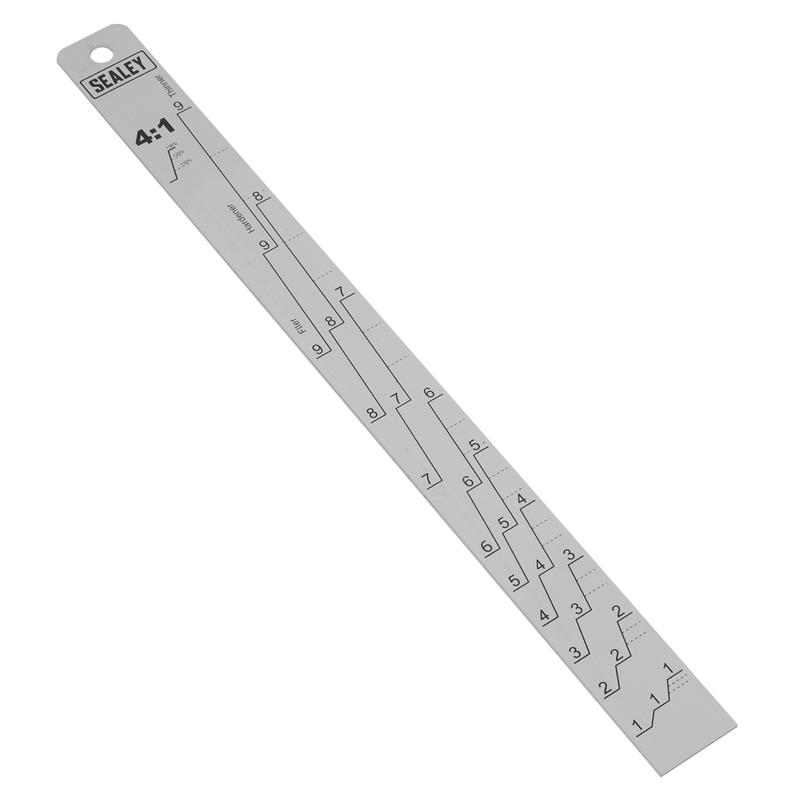 Sealey PA04 Aluminium Paint Measuring Stick 2:1/4:1