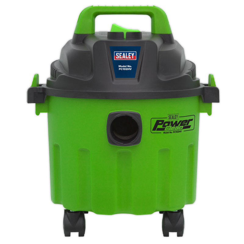 Sealey PC102HV 10L Wet & Dry Vacuum Cleaner 1000W/230V - Hi-Vis Green