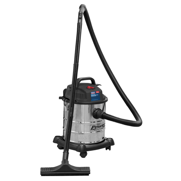 Sealey PC195SD 20L Wet & Dry Vacuum Cleaner 1200W Stainless Drum