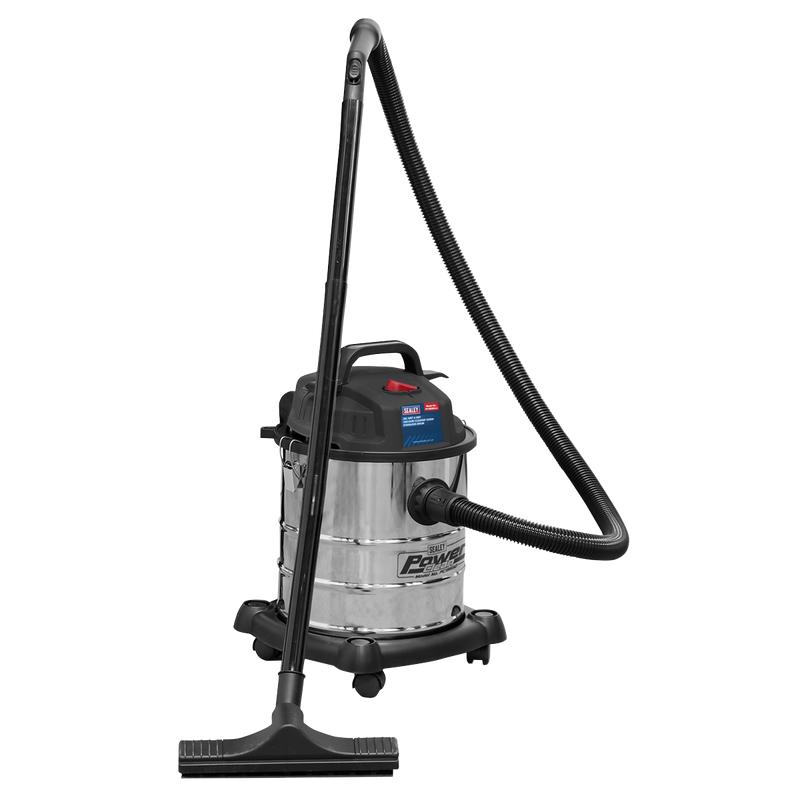Sealey PC195SD 20L Wet & Dry Vacuum Cleaner 1200W Stainless Drum