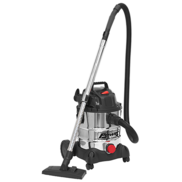 Sealey PC200SD 20L Wet & Dry Industrial Vacuum Cleaner 1250W Stainless Drum