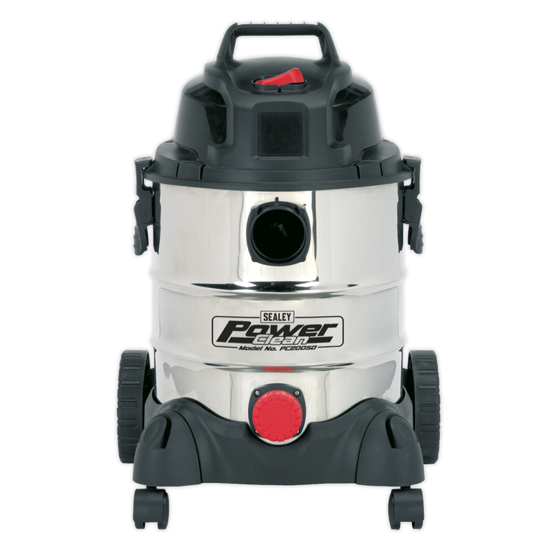 Sealey PC200SD 20L Wet & Dry Industrial Vacuum Cleaner 1250W Stainless Drum