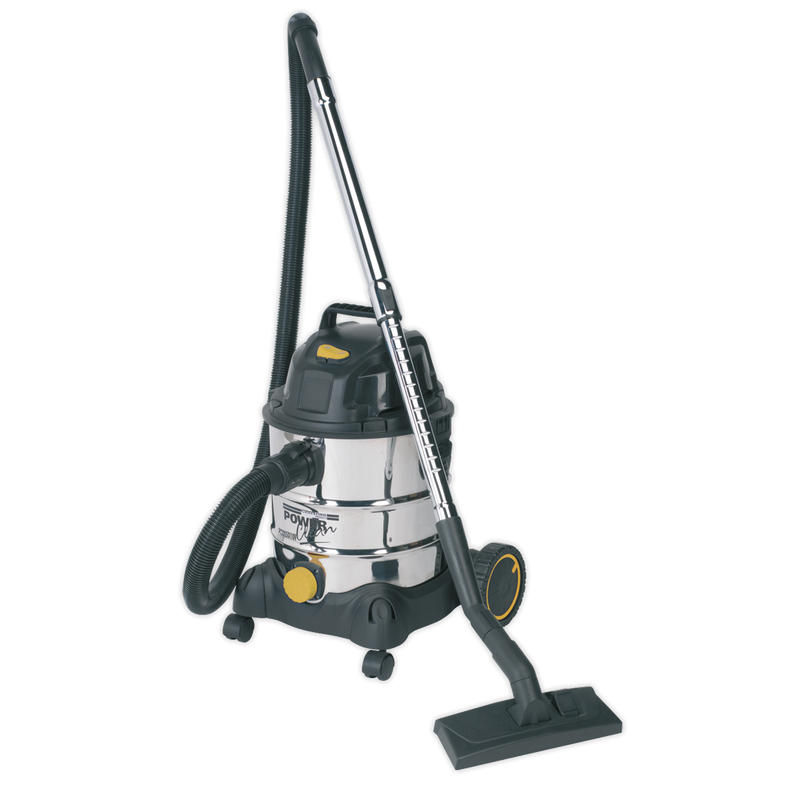 Sealey PC200SD110V 20L Wet & Dry Industrial Vacuum Cleaner 1250W/110V Stainless Drum