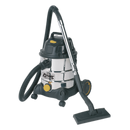 Sealey PC200SD110V 20L Wet & Dry Industrial Vacuum Cleaner 1250W/110V Stainless Drum