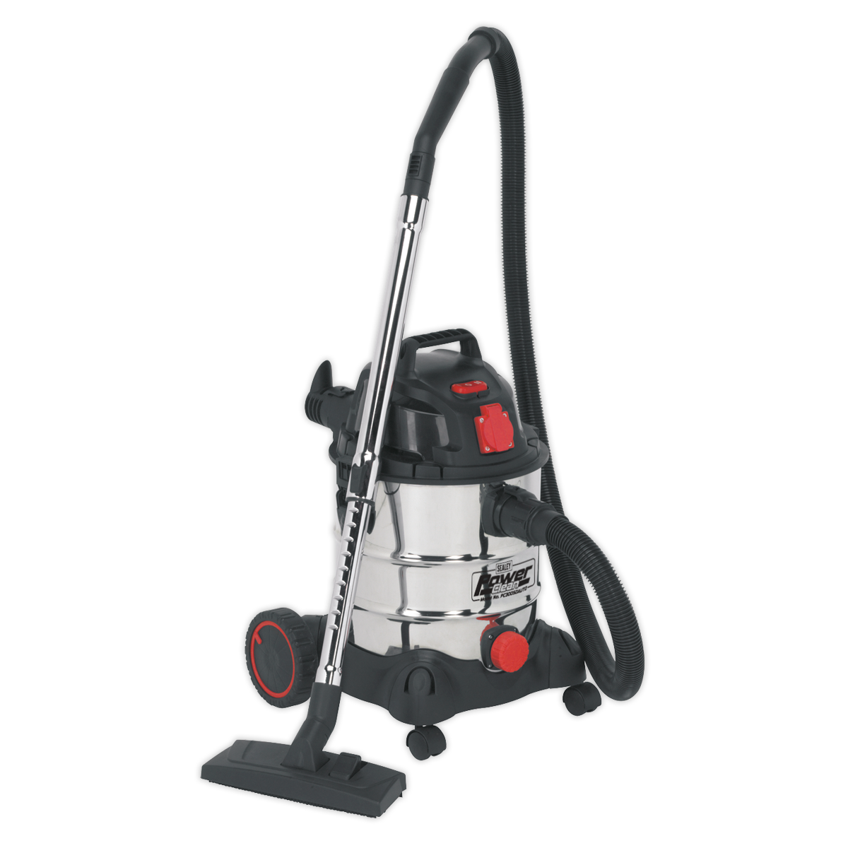 Sealey PC200SDAUTO 20L Wet & Dry Industrial Vacuum Cleaner 1400W with Stainless Drum & Auto Start