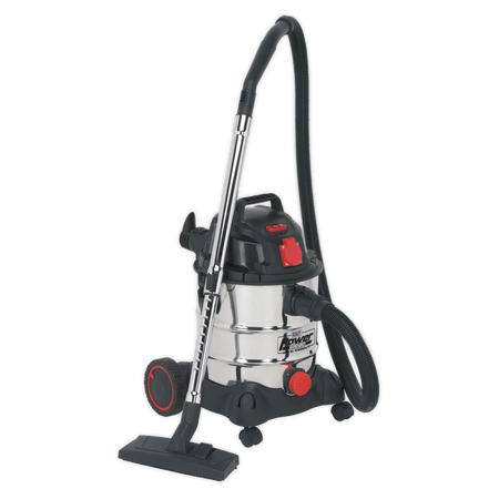 Sealey PC200SDAUTO 20L Wet & Dry Industrial Vacuum Cleaner 1400W with Stainless Drum & Auto Start