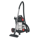 Sealey PC200SDAUTO 20L Wet & Dry Industrial Vacuum Cleaner 1400W with Stainless Drum & Auto Start