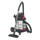 Sealey PC200SDAUTO 20L Wet & Dry Industrial Vacuum Cleaner 1400W with Stainless Drum & Auto Start
