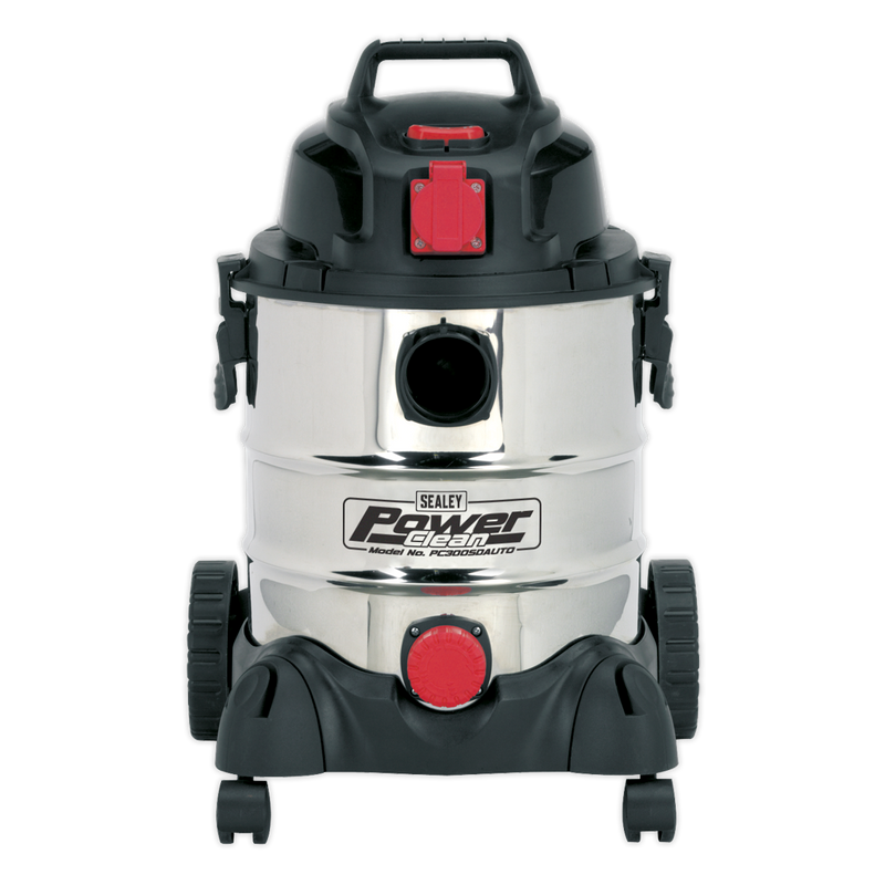 Sealey PC200SDAUTO 20L Wet & Dry Industrial Vacuum Cleaner 1400W with Stainless Drum & Auto Start