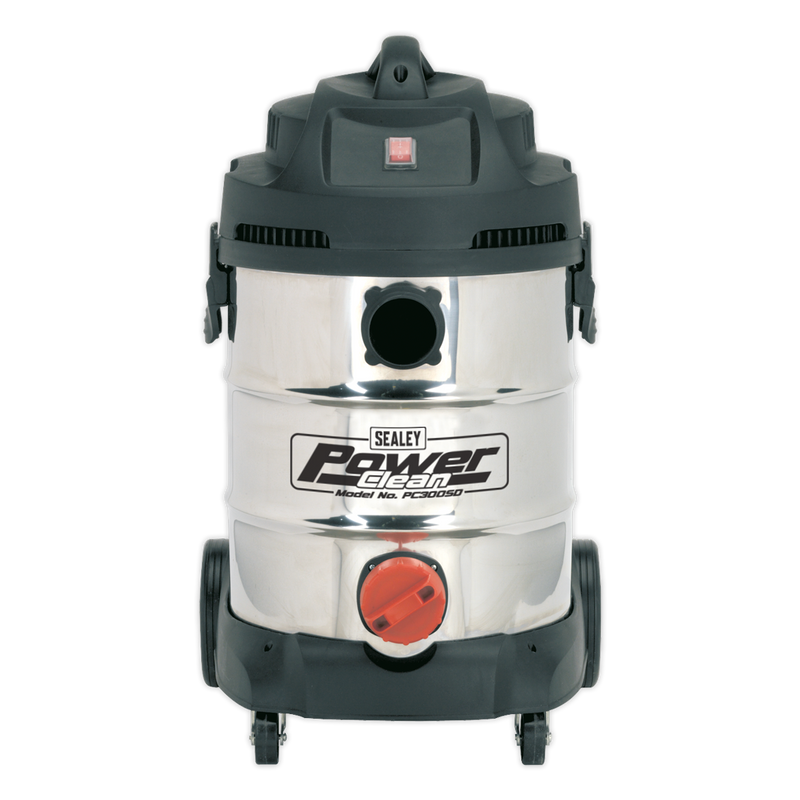 Sealey PC300SD 30L Wet & Dry Industrial Vacuum Cleaner 1400W Stainless Drum