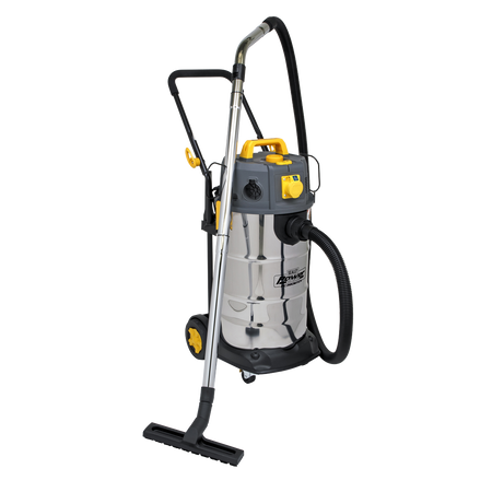 Sealey PC380M110V 38L Dust-Free Wet & Dry Industrial Vacuum Cleaner Stainless Steel Drum M Class Filtration