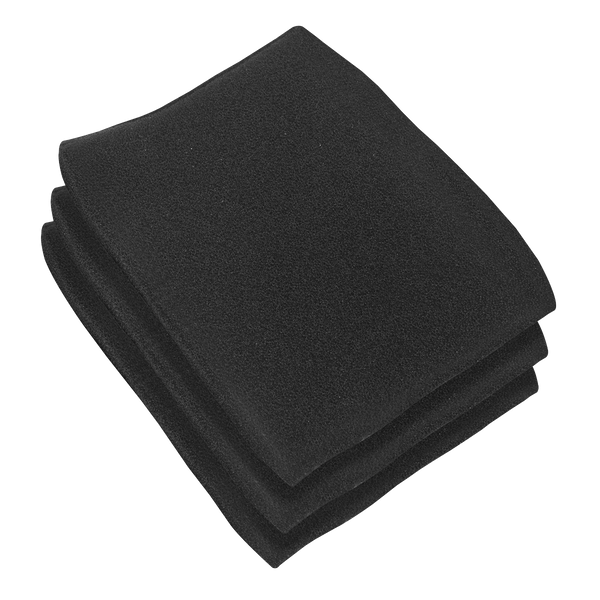 Sealey PC380MFF Foam Filter - Pack of 3