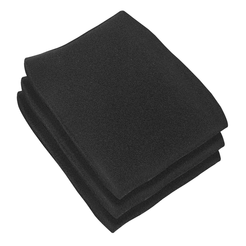 Sealey PC380MFF Foam Filter - Pack of 3