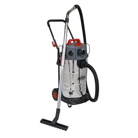 Sealey PC380M 38L Dust-Free Wet & Dry Industrial Vacuum Cleaner Stainless Steel Drum M Class Filtration