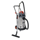 Sealey PC380M 38L Dust-Free Wet & Dry Industrial Vacuum Cleaner Stainless Steel Drum M Class Filtration