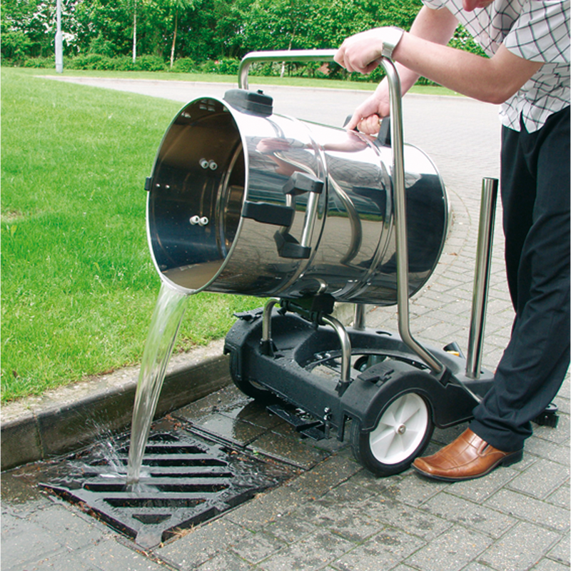 Sealey PC477 77L Wet & Dry Industrial Vacuum Cleaner 2400W Stainless Steel Drum with Swivel Emptying