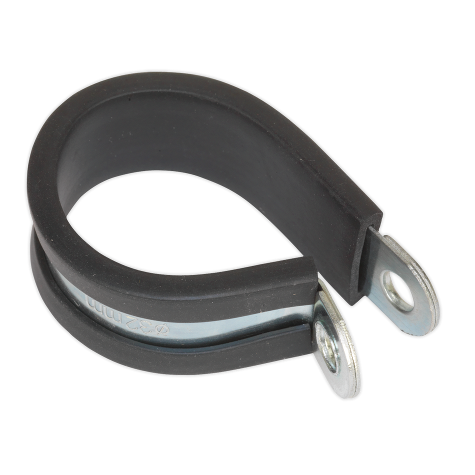 Sealey PCJ32 32mm Rubber Lined P-Clip - Pack of 25