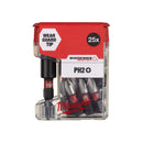 Milwaukee 4932479856 Pack of 25 PH2 x 25mm with Bit Holder