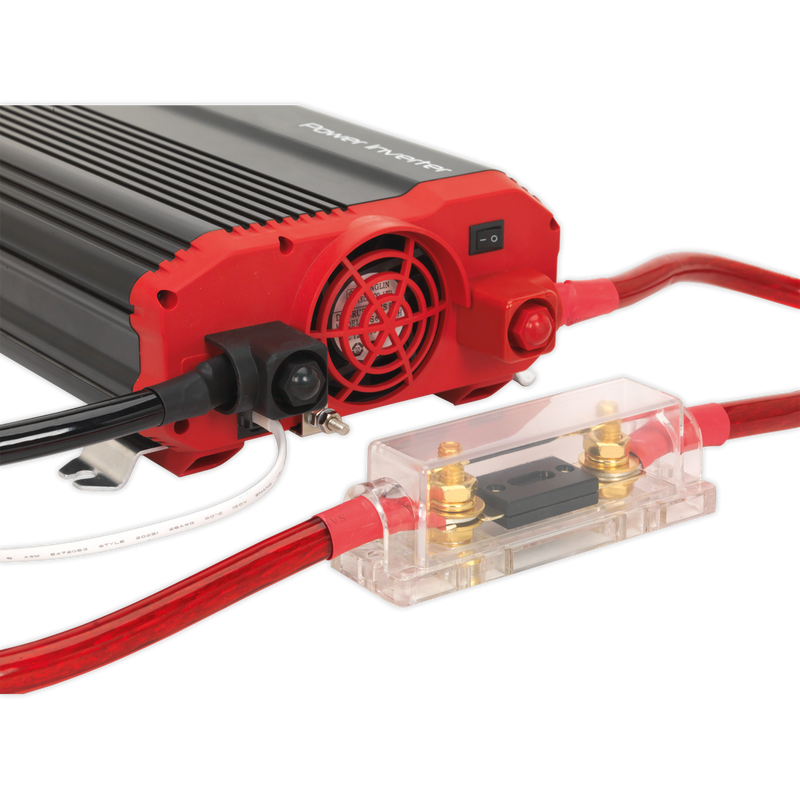 Sealey PI1100 1100W Power Inverter Modified Sine Wave 12V DC - 230V ~ 50Hz